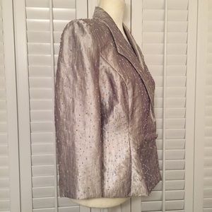 Alex Evenings Beaded satiny Champagne Jacket